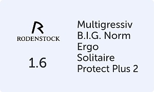 Rodenstock Multigressiv B.I.G. Norm Ergo 1.6 Solitaire Protect Plus 2