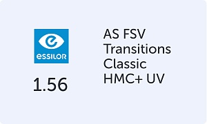 Essilor AS FSV 1.56 Transitions Classic HMC+ UV