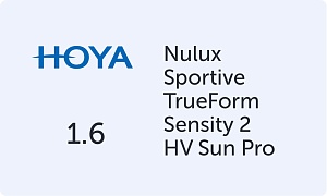 HOYA Nulux Sportive TrieForm 1.6 Sensity 2 HV Sun Pro