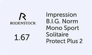Rodenstock Impression B.I.G. Norm Mono Sport 1.67 Solitaire Protect Plus 2