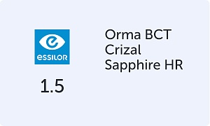 Essilor Orma 1.5 BCT Crizal Sapphire HR