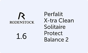 Rodenstock Perfalit 1.6 Solitaire Protect Balance 2 X-tra Clean