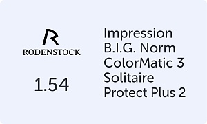 Rodenstock Impression B.I.G. Norm 1.54 Colormatic 3 Solitaire Protect Plus 2